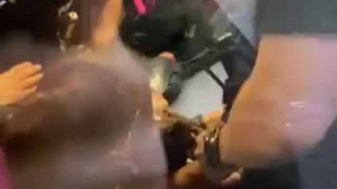 Black Woman and Child manhandled by Police on bus